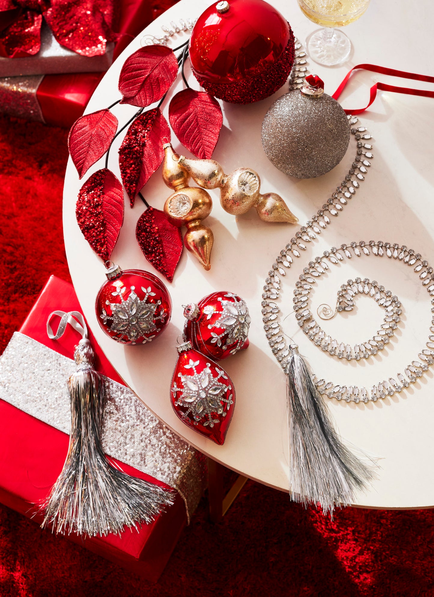 8.5" Tinsel Tassel Ornament
