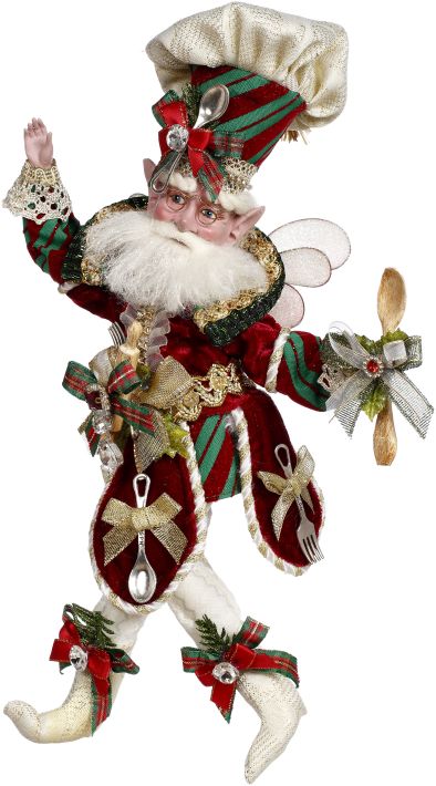 XMas Kitchen Fairy, Small 11.5". Mark Roberts Christmas 2023 Limited Edition Collectible Fairies. SKU: 51-37798.