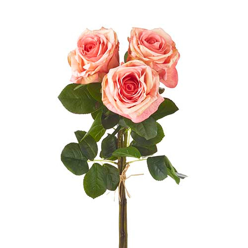 Faux Tea Rose Stem - Pink