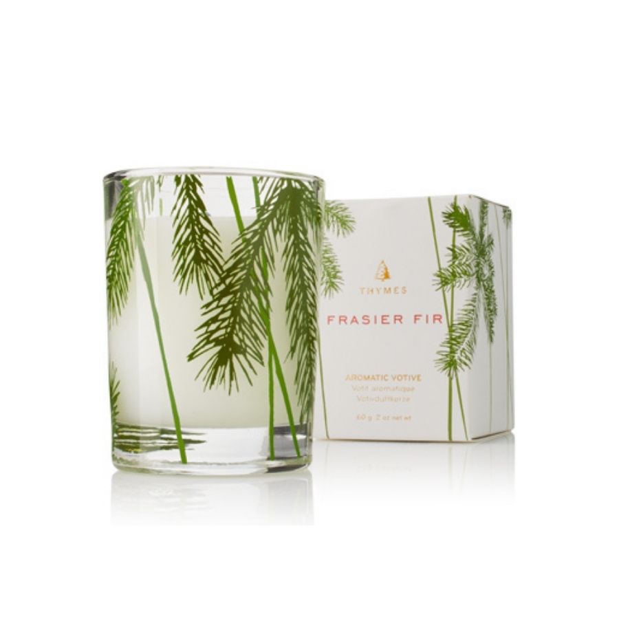 Frasier Fir Frosted Plaid Medium Candle