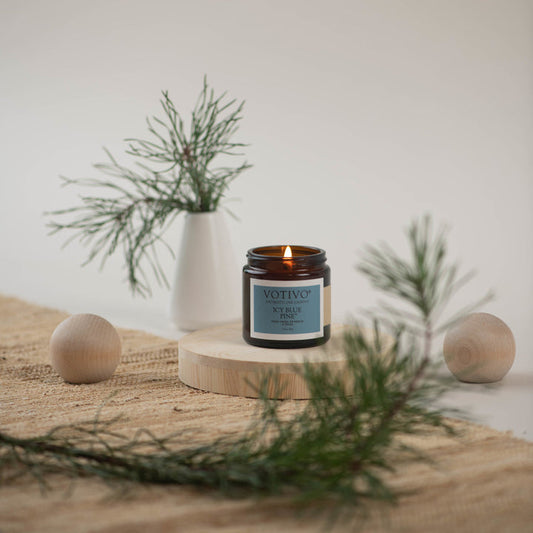 Icy Blue Pine Aromatic Jar Candle, 2.8 oz