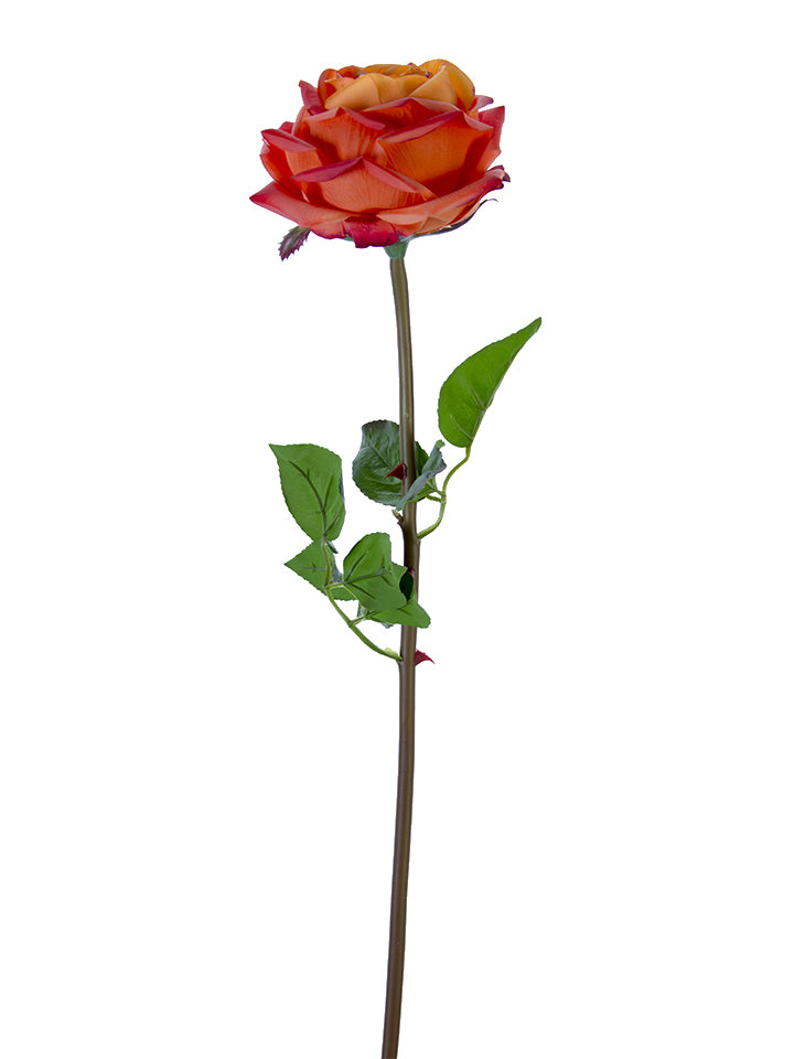 27" Real Touch Hedgerow Rose Stem (Orange)