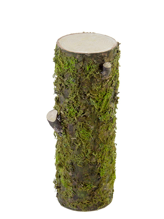 15" Mossy Log (Brown, Green)
