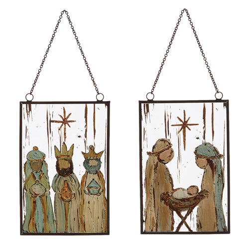 6.25" Nativity Ornament (Clear, Pastels)