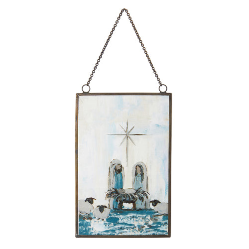 6" Holy Family Ornament (Frosted, Blue, White)