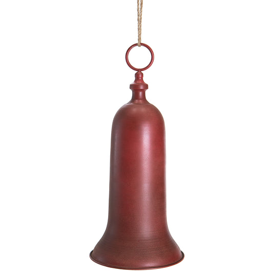 19" Metal Bell Ornament. Red.