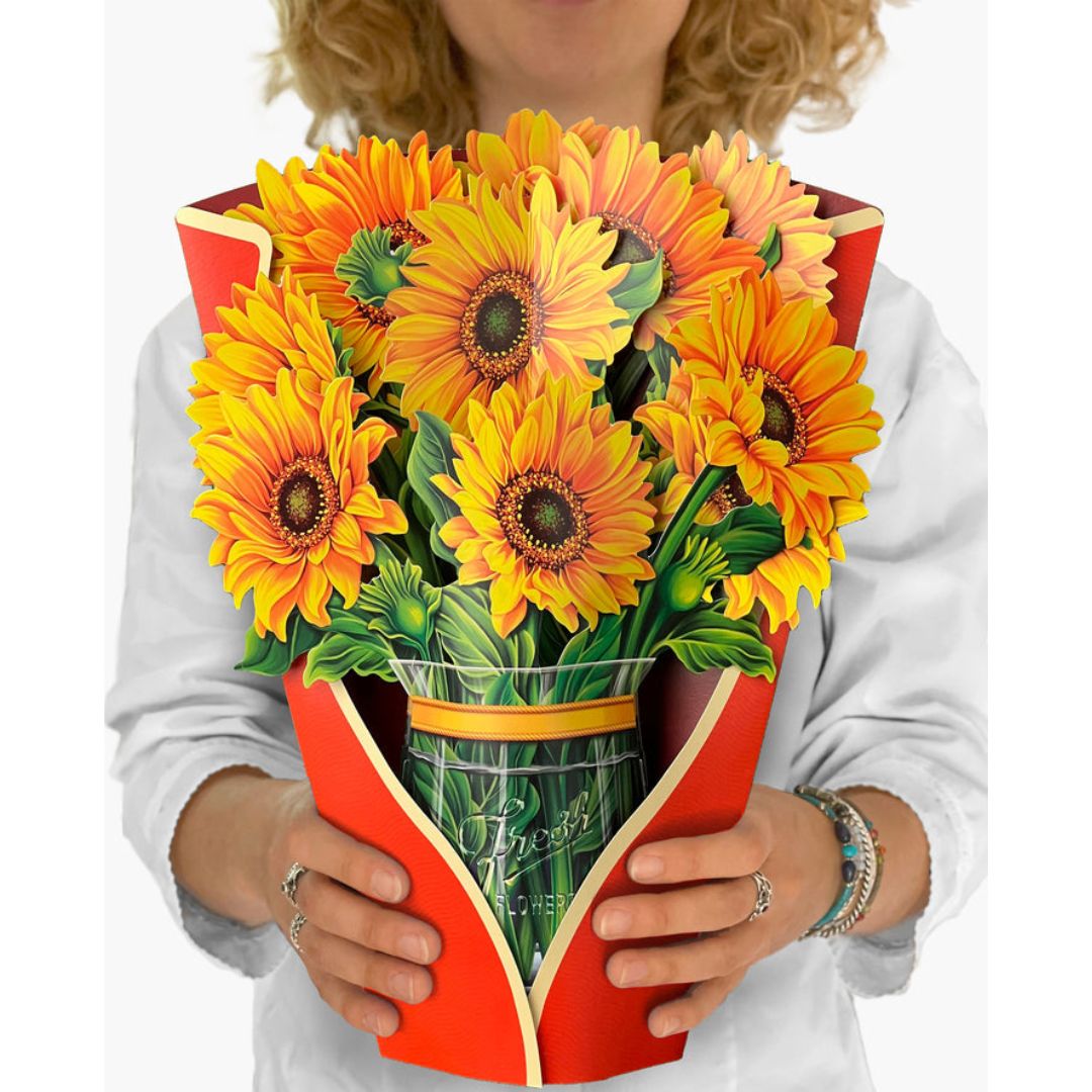 FreshCut Paper Sunflowers 3D Card