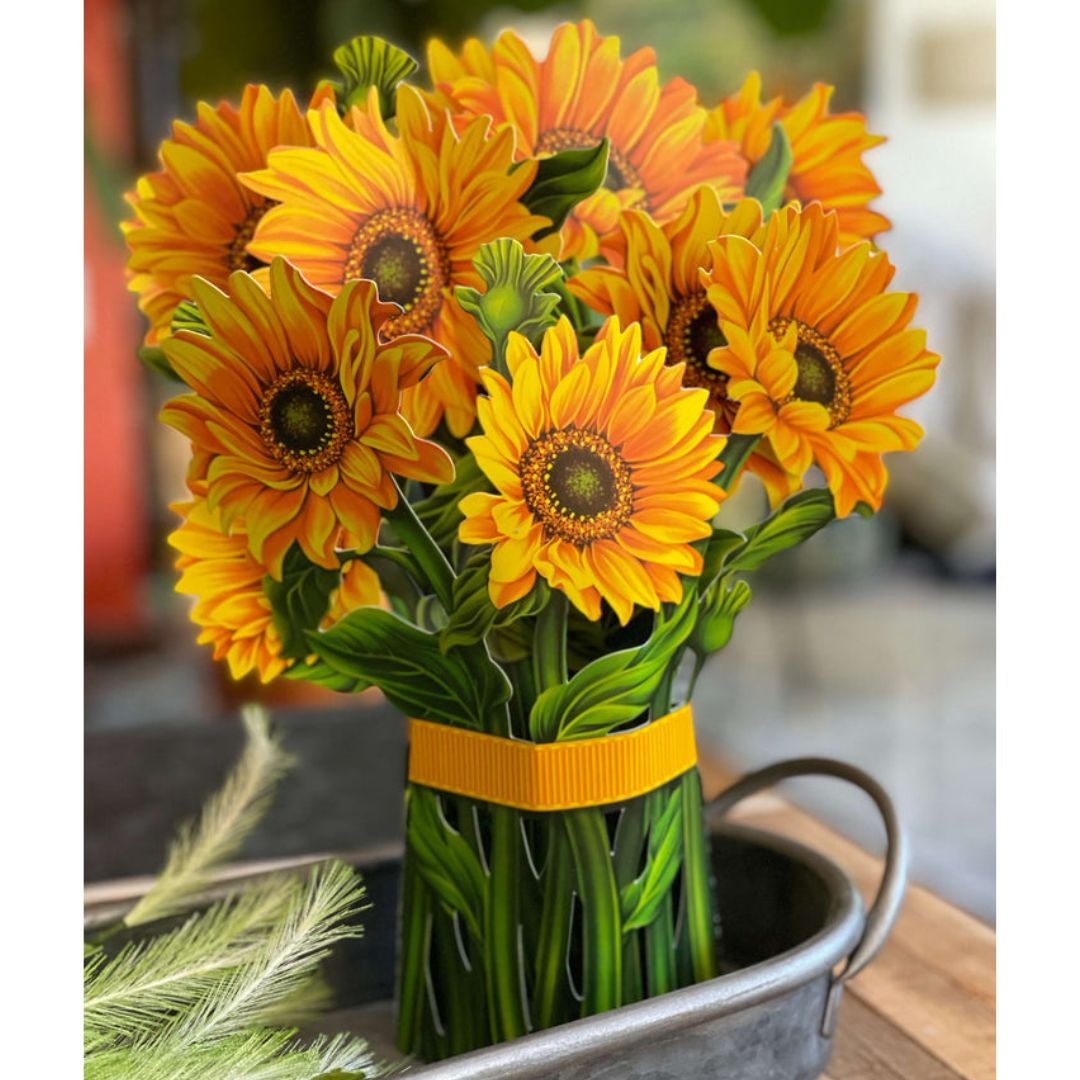 FreshCut Paper Sunflowers 3D Card