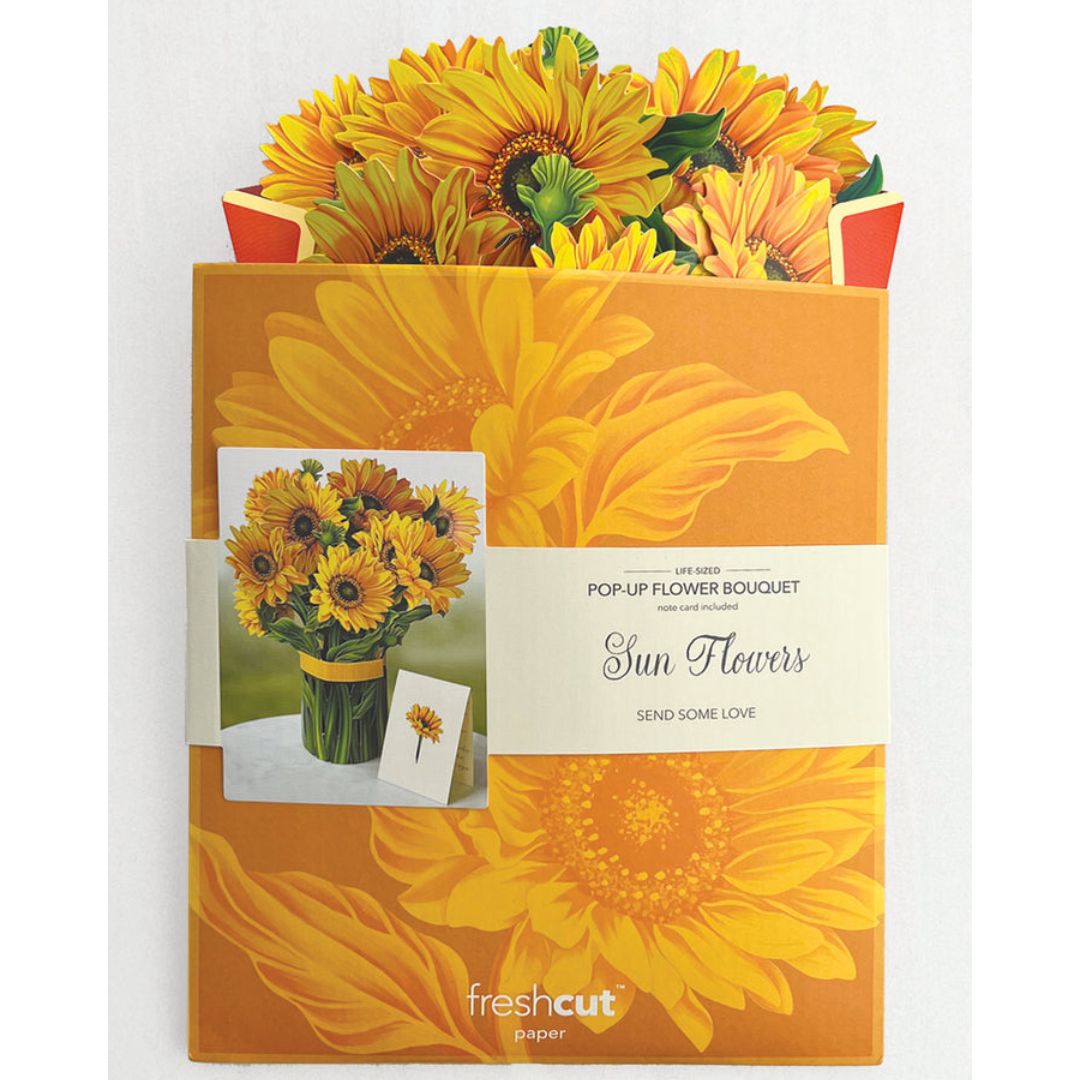 FreshCut Paper Sunflowers 3D Card