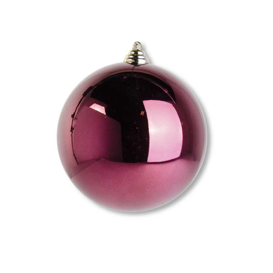 5.5" Burgundy Shiny Shatterproof Ball Ornament