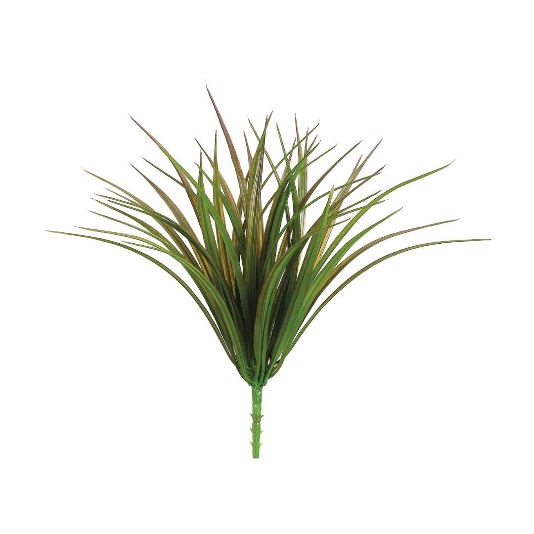 12" Vanilla Grass Bush (Green, Brown)