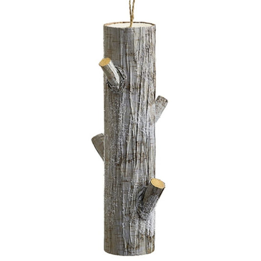 15" Faux Tree Trunk Ornament (Gray, Natural)
