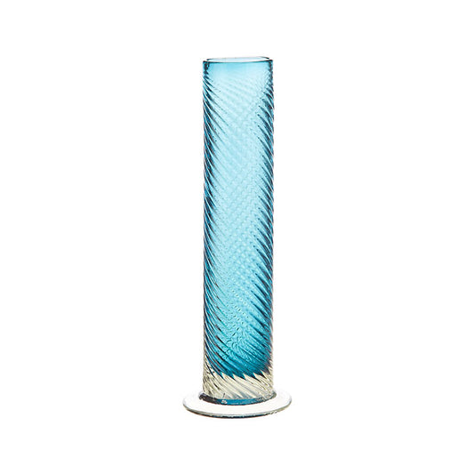 16" Pulled Glass Vase (Blue)