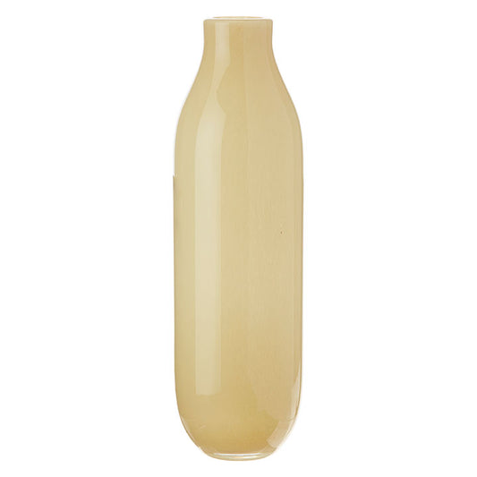 18" Glass Vase (Soft Yellow-Cream)