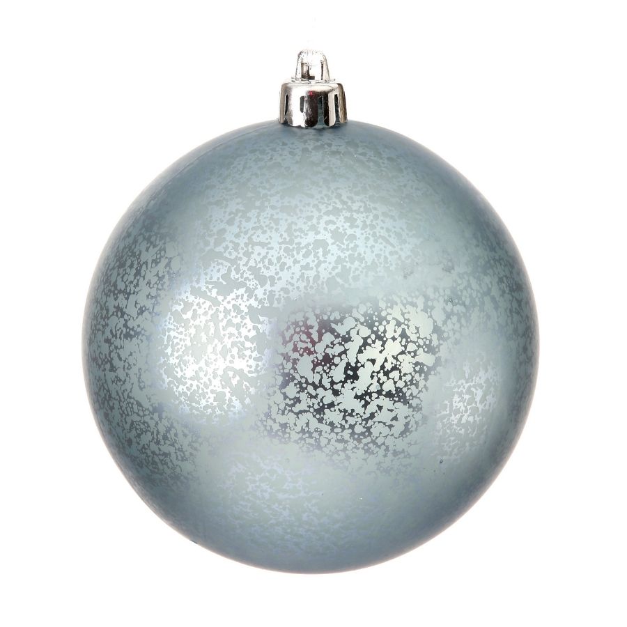 3” Silver Matte Mercury Ball Ornaments - Set of 6