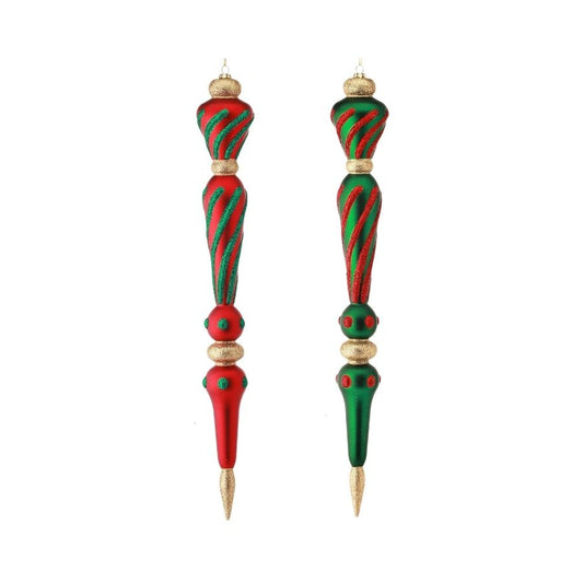 17" Nutcracker Finial Ornament (Red or Green)