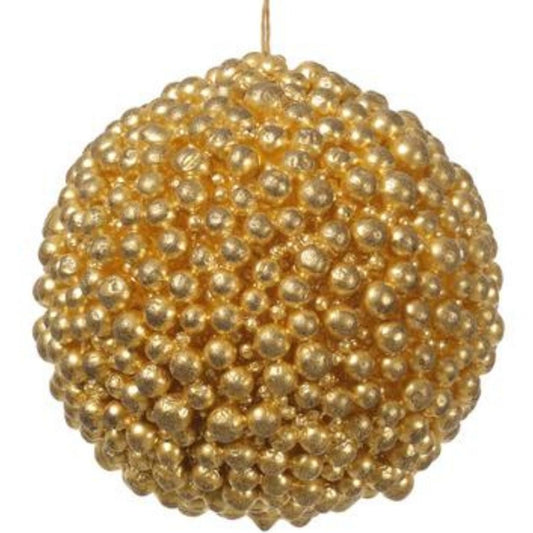 6" Gold Berry Ball Ornament