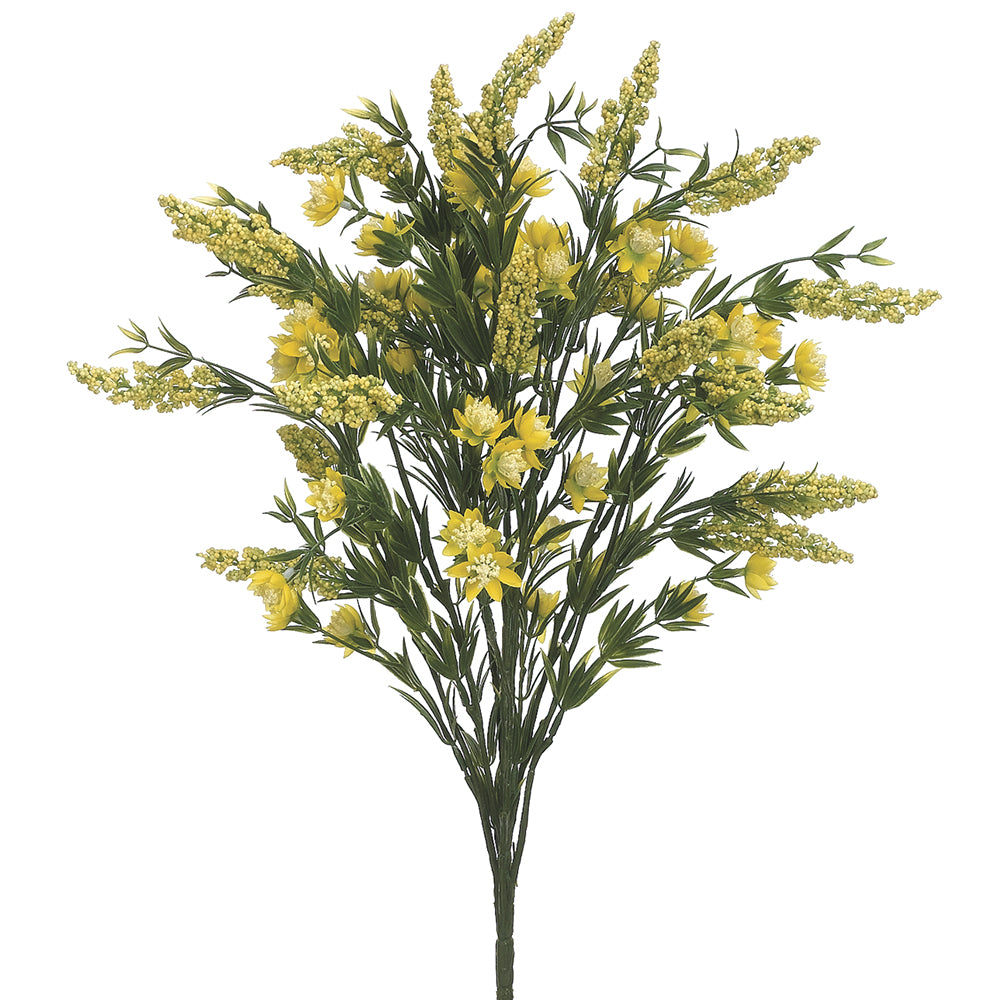 24" Heather, Wildflower Mixed Bush (Yellow)