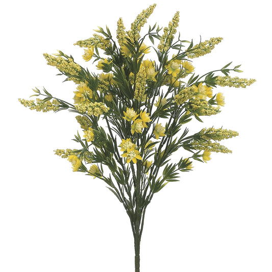 24" Heather, Wildflower Mixed Bush (Yellow)