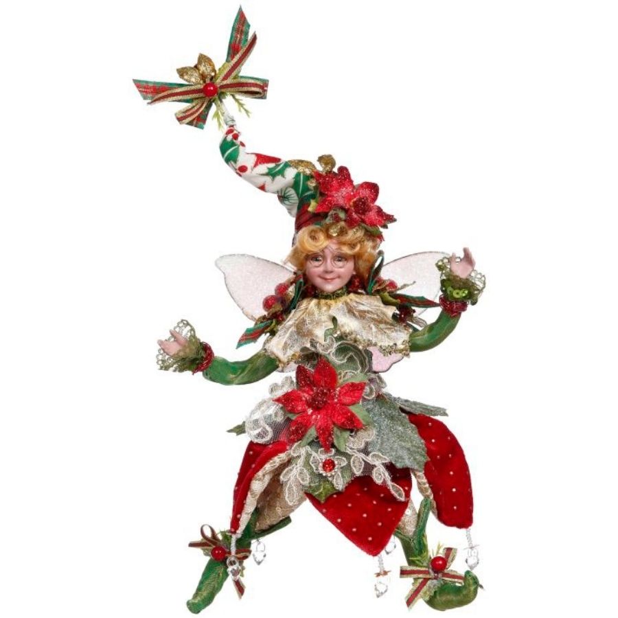 Poinsettia Princess Fairy, Small 9.75". Mark Roberts 2021 Limited Edition Christmas Collection. SKU: 51-16558.