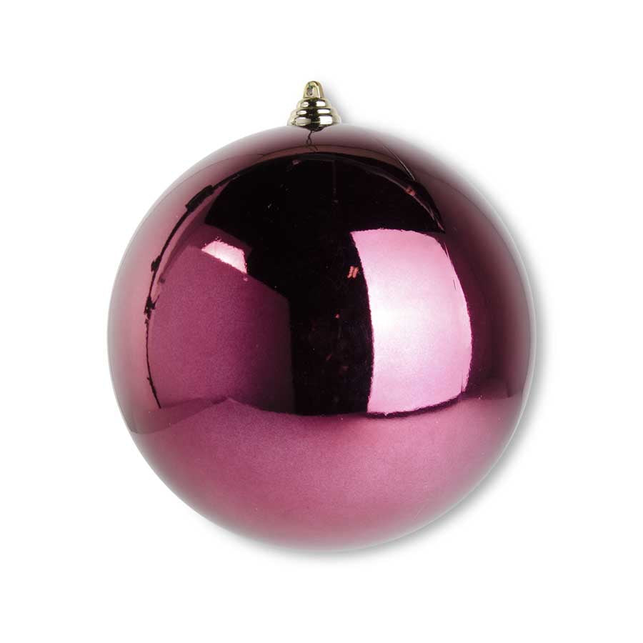 7.5" Burgundy Shiny Shatterproof Ball Ornament