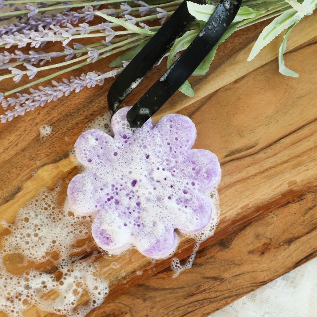 French Lavender Wild Flower Soap Sponge (14+ Washes)