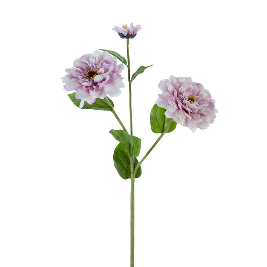 25" Real Touch Zinnia Spray x3 (Lavender)