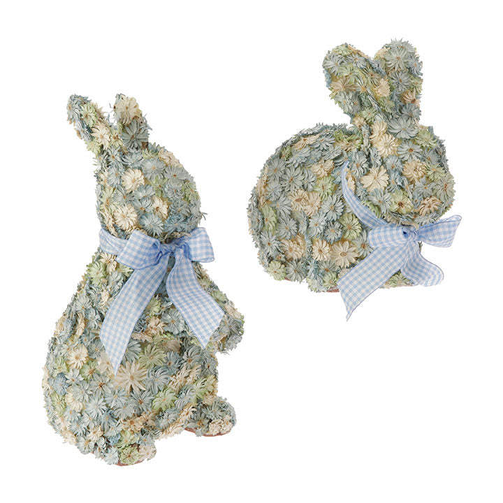 8"-10.5" Blue Floral Bunny