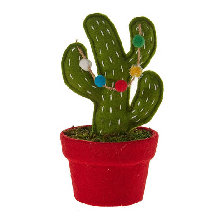 8.5" Potted Cactus Ornament
