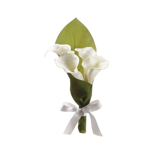 10" Calla Lily Flower Girl Cone (Cream)