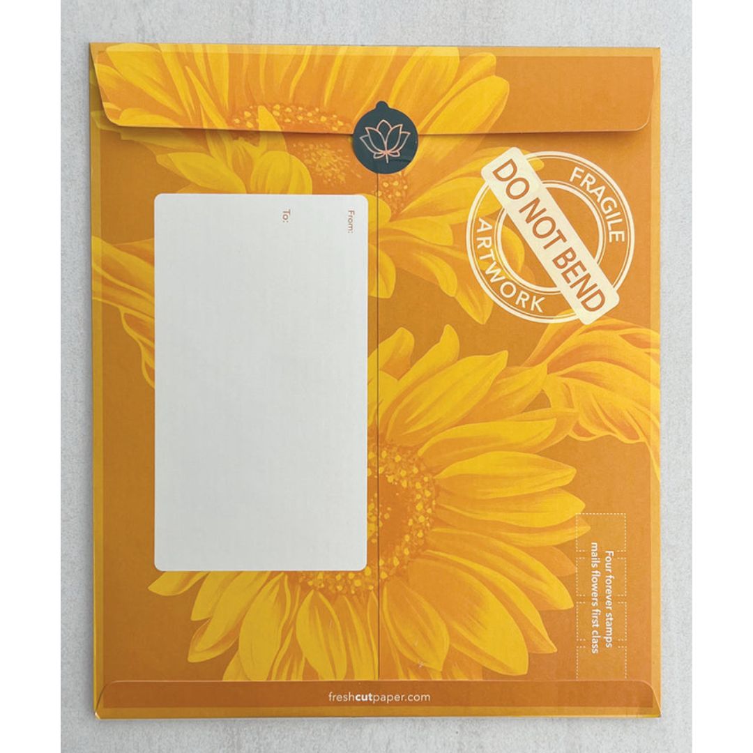 FreshCut Paper Pop Up Flower Bouquet Greeting Card - Yellow Tulips