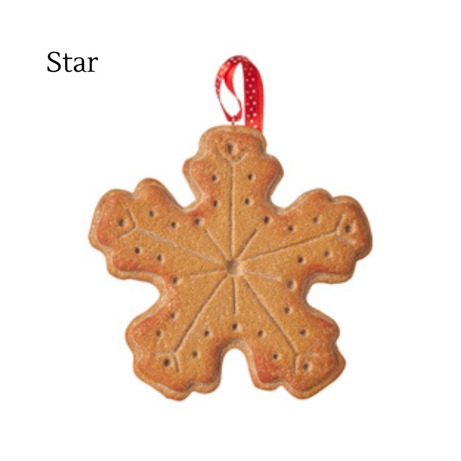 4119067-Star Shape Gingerbread Cookie Ornament - 6.25".