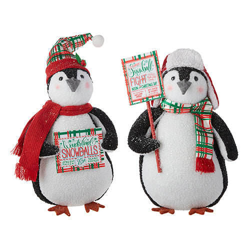 20.25" North Pole Friends Penguin Set of 2. North Pole Friends Theme. Made of Polyester and Acrylic. Artist: © NICOLE TAMARIN.