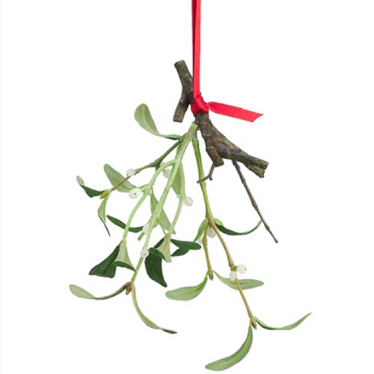 8" Hanging Mistletoe Branch